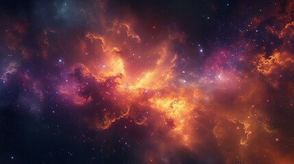 Fototapeta na wymiar A hyper-realistic depiction of a vibrant space galaxy cloud nebula, illuminating the starry night cosmos with its colors, AI Generative
