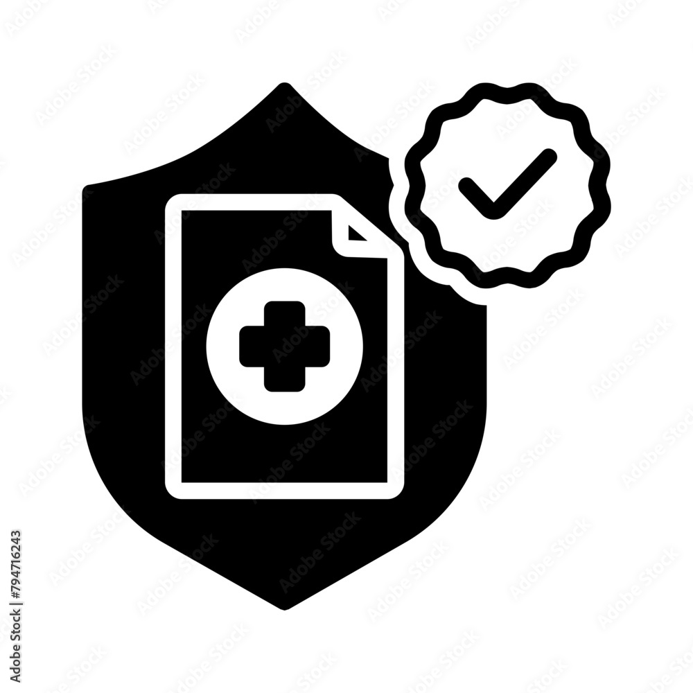 Sticker Vector solid black icon for Hippa complaint