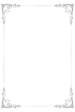 Decorative Vintage Silver Frame, 2x3 aspect ratio