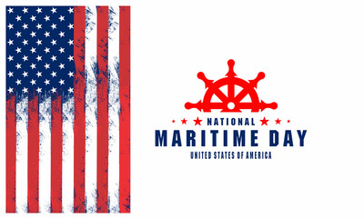 Happy National Maritime Day May 22 Background vector illustration	