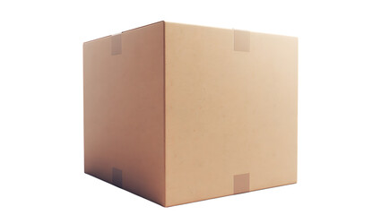 A cardboard box on white background