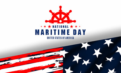 Happy National Maritime Day May 22 Background vector illustration	