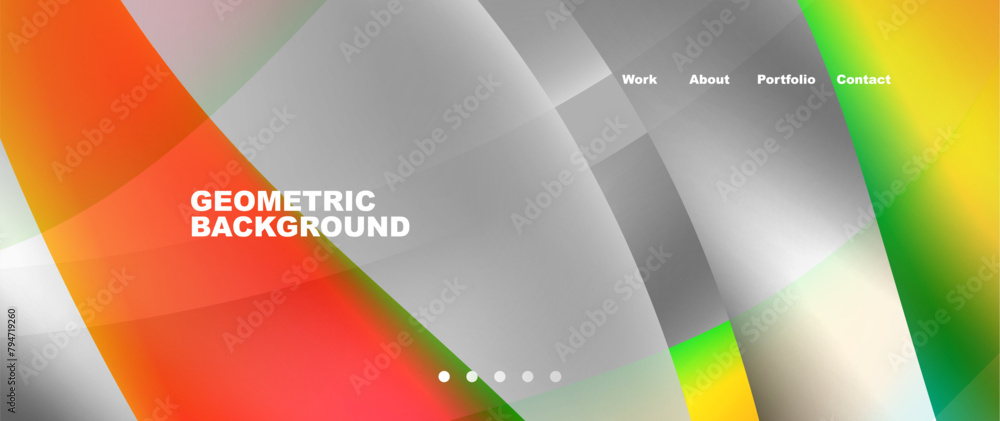 Poster a vibrant geometric background featuring a rainbow of colors, perfect for enhancing your brands logo