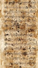 sheet of music handwritten text  lines and notes seamless