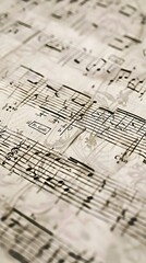 sheet of music handwritten text  lines and notes seamless