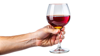 Wine Glass and Hand: Red Wine Celebration