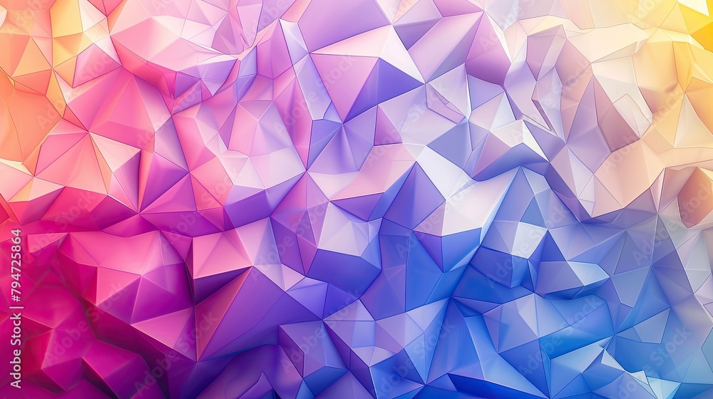 Poster geometric background with polygonal shapes and gradients