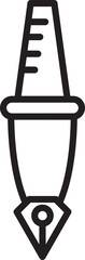 Fototapeta premium Fountain Pen Icon Line Illustration
