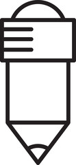 Pencil Icon Line Illustration