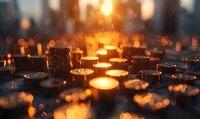 Financial Equipment In A Modern Style Background Wallpaper, business finance Investment, Generative AI