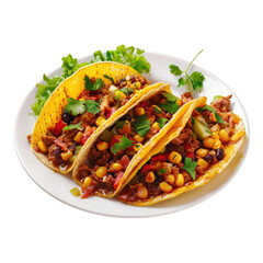Flavorful Mexican dish isolated on transparent background