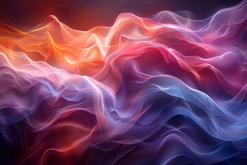 Translucent layers of light overlapping and intertwining, creating a mesmerizing dance of color and form that transcends the boundaries of perception in a surreal display of digital artistry.