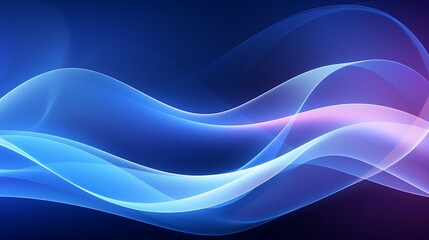 Blue light movement background with abstract shapes. Generative Ai