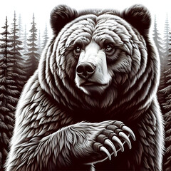 Obraz premium brown bear portrait.