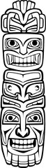 Naklejka premium Totem pole sketch drawing