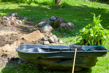 artificial plastic pond