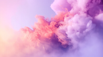 photo of explosion of pastel smoke form center on pastel color background, simple and clear background, , high speed film