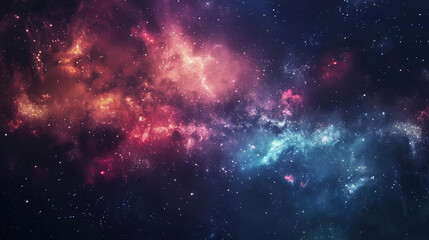 Fototapeta na wymiar Stellar majesty of the infinite universe revealed in a vibrant cosmic nebula