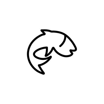 recommend clip art: Hand drawn fish line
