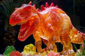 statue, kunst, dekoration, symbol, dinosaurier, gummi, orange, gelb, hintergrund, dunkel, statue, art, decoration, symbol, dinosaur, rubber, orange, yellow, background, dark © Sylvia