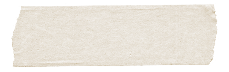 Textured White Washi Tape Strips. Scrapbooking Masking Tape Piece on Transparent Background