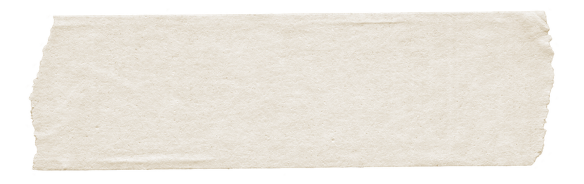 Textured White Washi Tape Strips. Scrapbooking Masking Tape Piece on Transparent Background