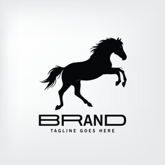 horse logo vector black silhouette design logo