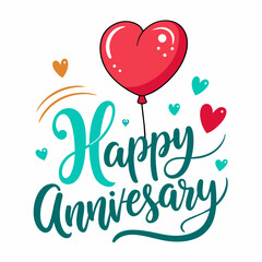 Happy Anniversary vector art illustration (7)