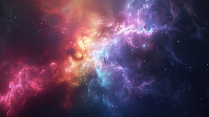 Stunning space visuals with colorful nebulae on a galaxy backdrop, perfect for projects with a cosmic touch