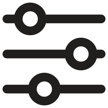 control panel for setting and tuning of technology devices, settings vector icon