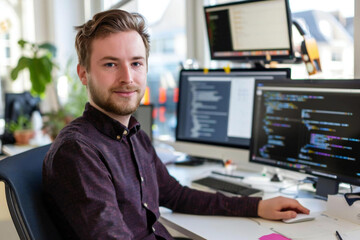 Code Couture: A Stylish Portrait of a Software Developer at Work