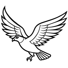 Horus-falcon-silhouette-in-flight - Vector - Vector art - Vector illustration - Vector design - Latest Vector - Ultimate Vector - Premium Vector - Vector pro - Premium illustration