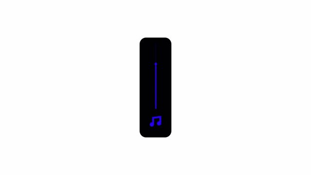 Volume up down Slider Bar animation Sound volume level control on off mute button. speaker Sound setting Control Panel, Playback Music 