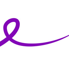 Pancreatic Cancer Awareness Month. Purple Color Ribbon.