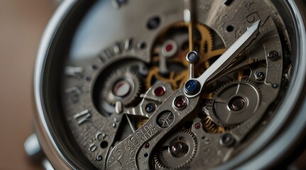 close up one watch in the elegant watchshop display.generative.ai
