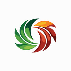 Logo corporate abstract harmony captures the essence of design combining shape and color