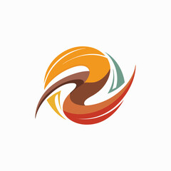 Logo corporate abstract harmony captures the essence of design combining shape and color