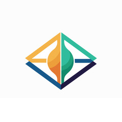 Logo corporate abstract harmony captures the essence of design combining shape and color