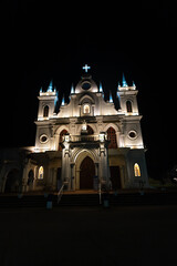 St. Anthony's Church at night in Siolim, Goa, India 
