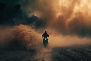 motorbike in the desert