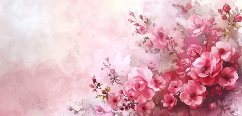 Abstract background, Floral background. Watercolor floral background