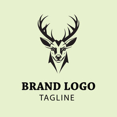 deer vector design logo 