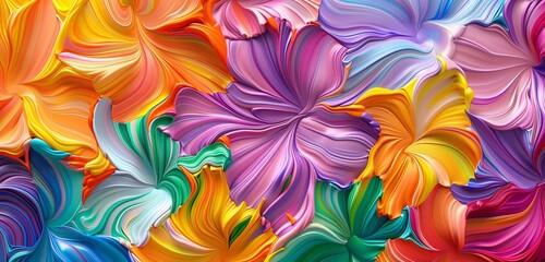 Obraz premium Abstract background, hand drawn flower painting in pastel shades , spring background