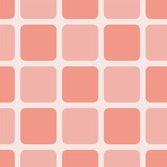 Square tiles forming a checks pattern with pastel pink,peach,cream. Great for homedecor,fabric,wallpaper,giftwrap,stationery,packaging design projects.