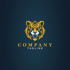 Geometric Tiger Head Logo template