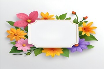 Naklejka na ściany i meble Floral Spring Coupon Design