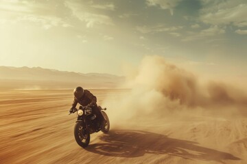 motorbike in the desert