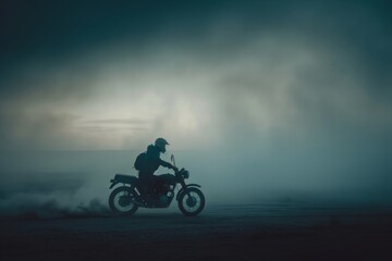 motorbike in the desert