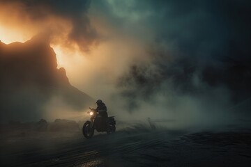 motorbike in the desert