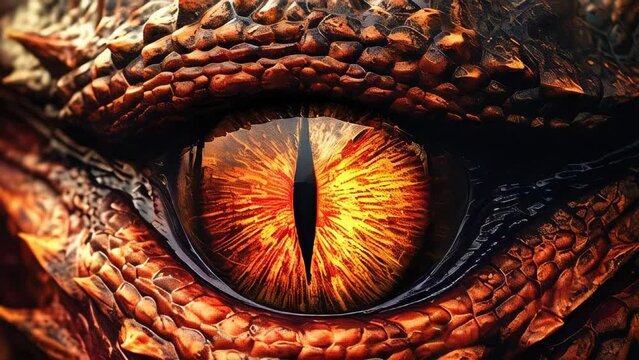 Dragon eye macro animation